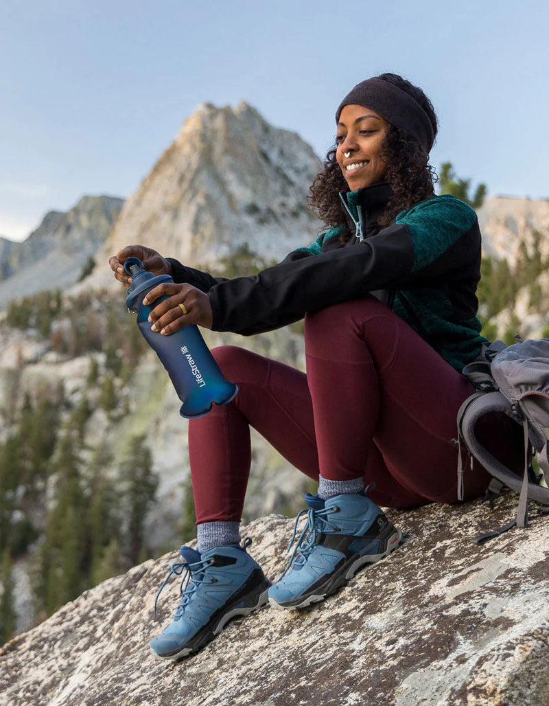 ZUSAMMENKLAPPBARE 650ml SQUEEZE-FLASCHE DER LIFESTRAW PEAK-SERIE MIT FILTER