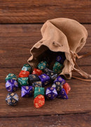 Lederbeutel, groß, hellbraun