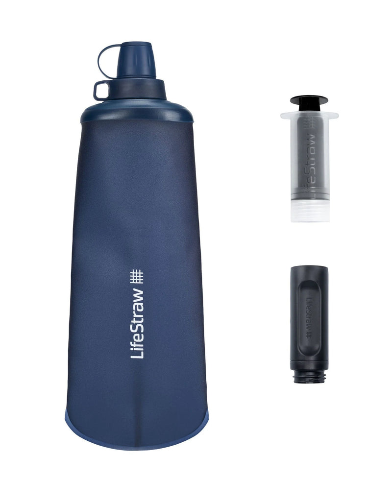 ZUSAMMENKLAPPBARE 650ml SQUEEZE-FLASCHE DER LIFESTRAW PEAK-SERIE MIT FILTER