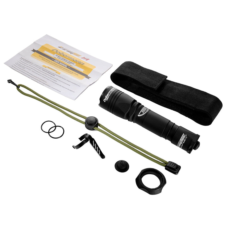 Jäger ARMYTEK DOBERMANN TAKTISCHE TASCHENLAMPE (ROTLICHT)