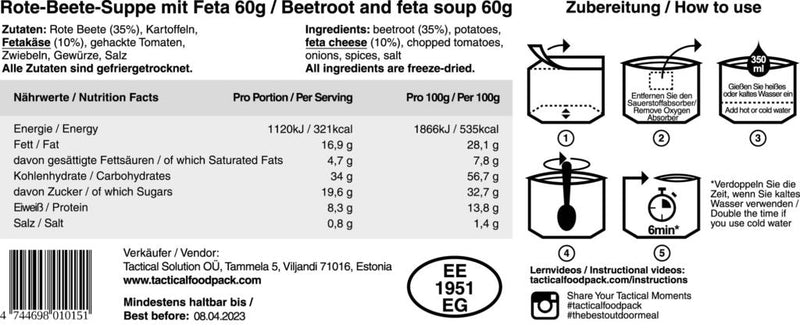 Rote-Bete-Suppe mit Feta