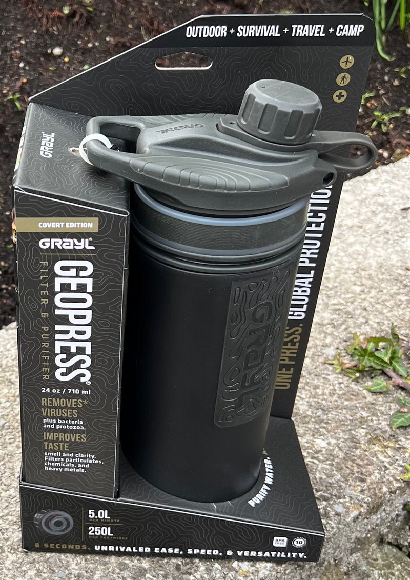 Grayl GeoPress Outdoor- und Reisewasserfilter, Visibility orange