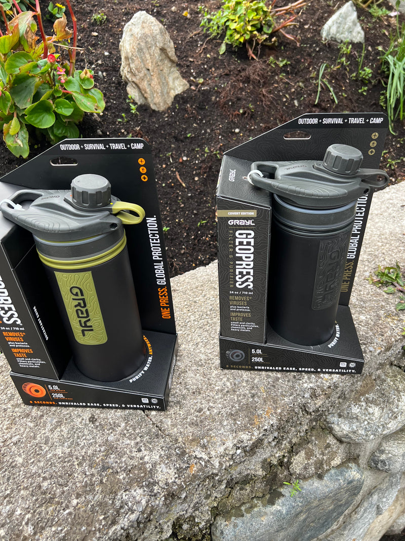 Grayl GeoPress Outdoor- und Reisewasserfilter, Visibility orange