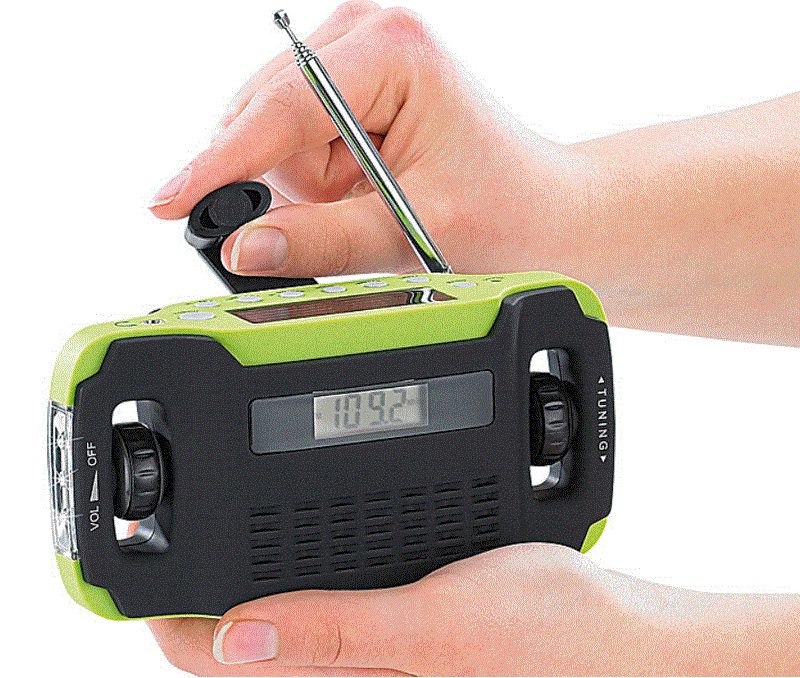 Kurbelradio inkl. Taschenlampe