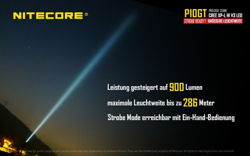 Taktische Taschenlampe P10GT