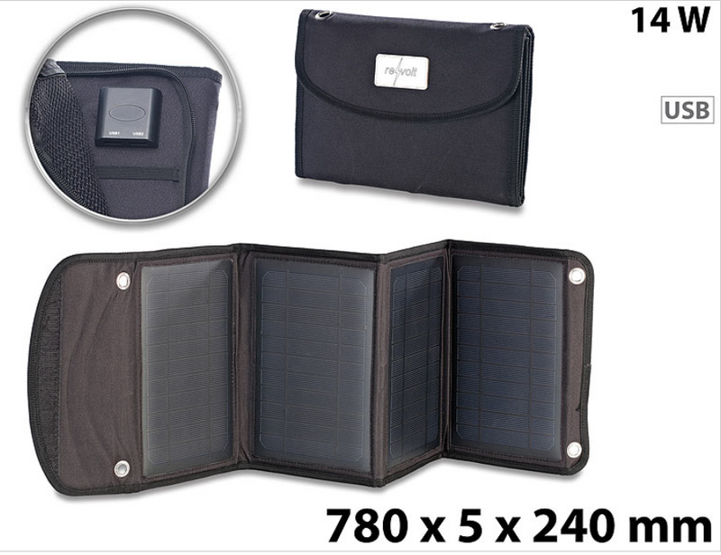 Faltbares Solarpanel mit 2 USB Anschlüssen