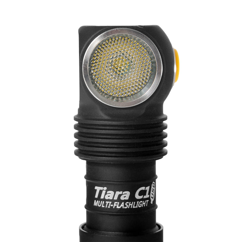 Stirnlampe Armytek Tiara C1 XP-L Warm 980 LED-Lumen mit Magnet-USB-Ladegerät und 18350 Li-Ion Akku